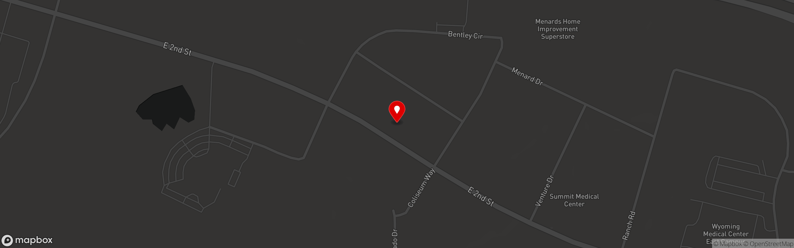 Street map pinning Wyoming Ale Works in Wyoming Ale Works